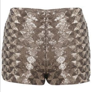 Bronze Sequin Shorts.