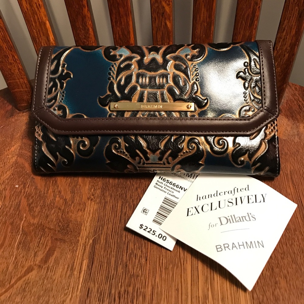 Brahmin Navy Fresco -RARE!