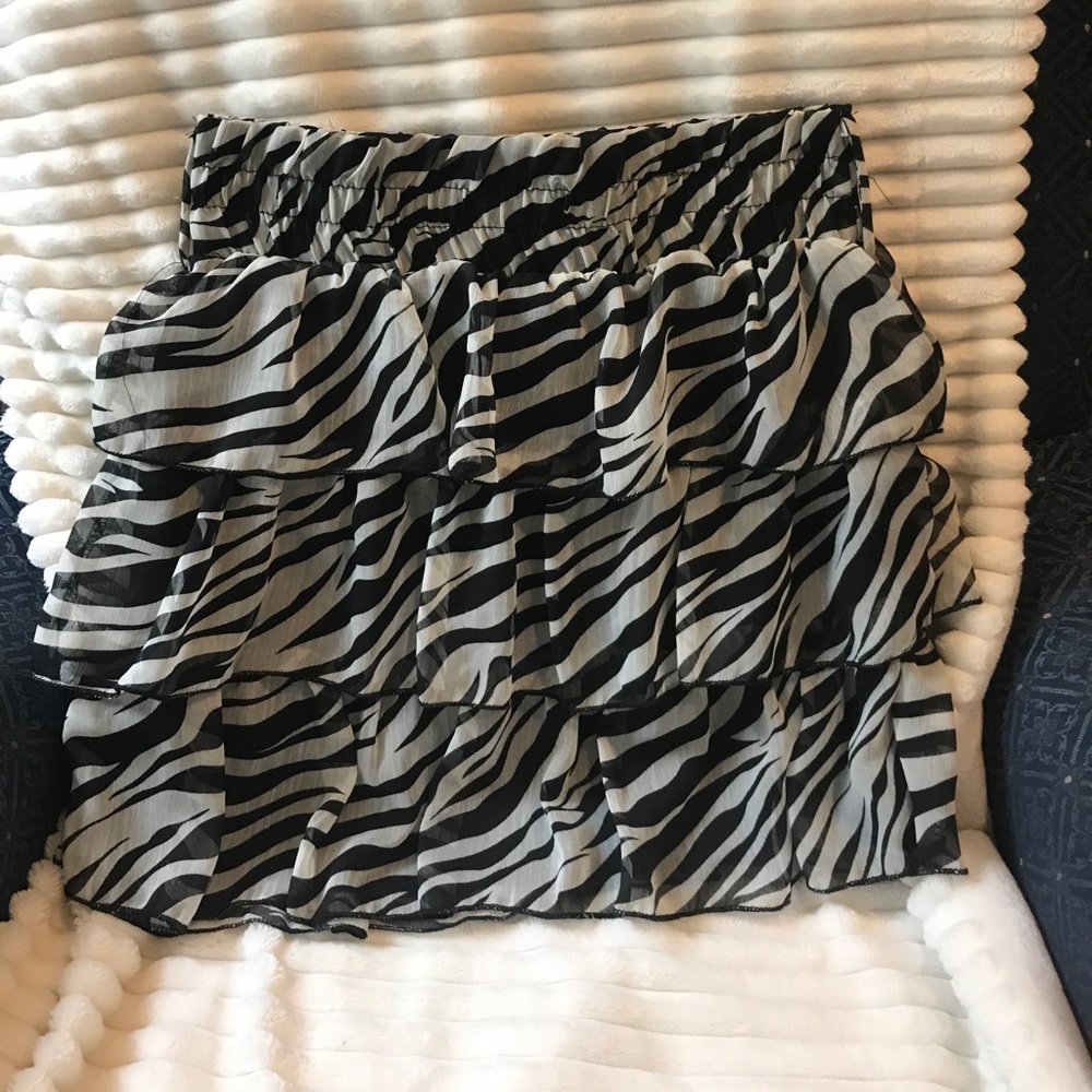 Zebra Print Mini Skirt