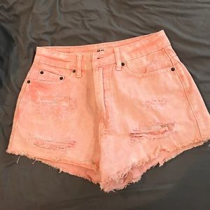 Urban Outfitters BDG pink jean shorts