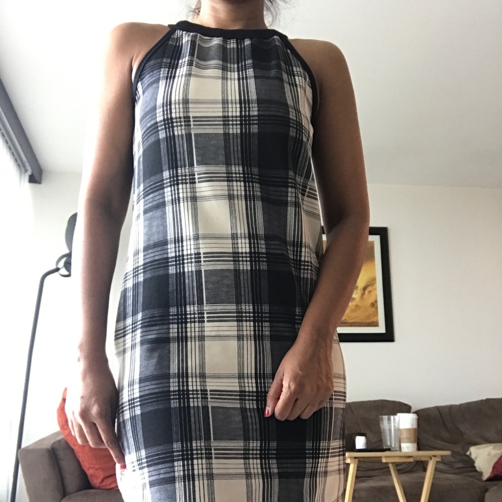 Plaid shift dress