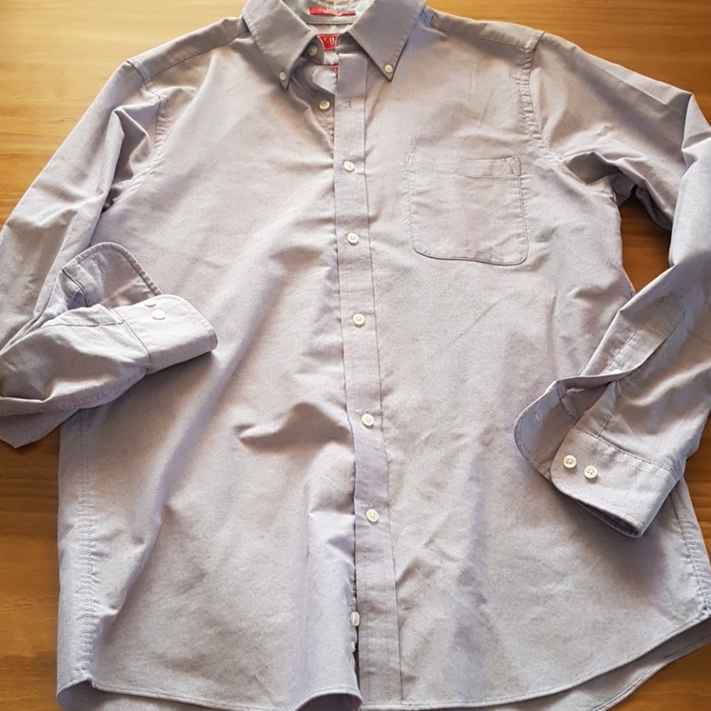 Chaps wrinkle free slim fit button up 16 34/35