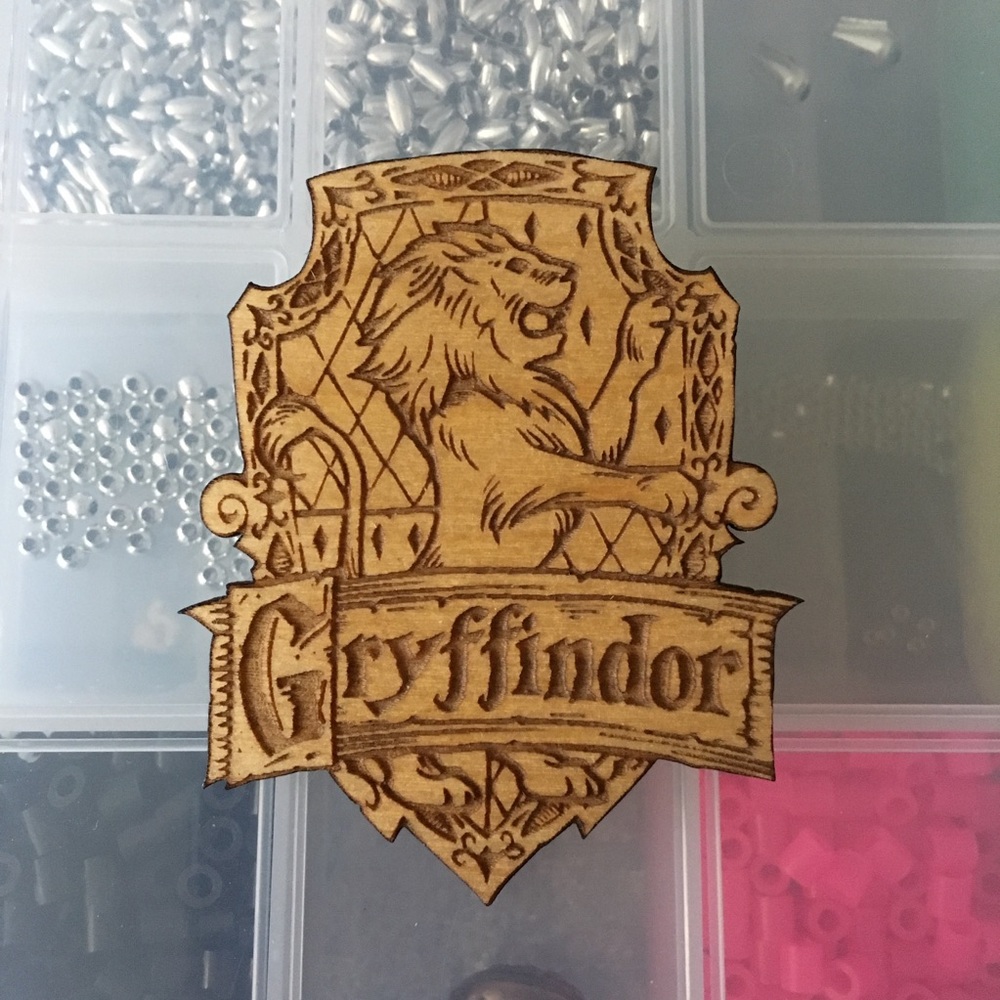 Gryffindor Harry Potter Laser Cut Wood Pin