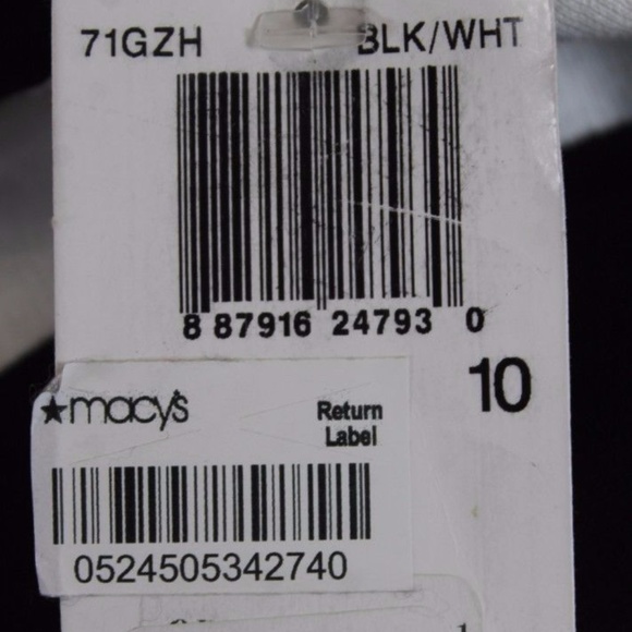 FRENCH CONNECTION BLACK WHITE A-LINE DRESS SIZE 10 - Picture 6 of 8