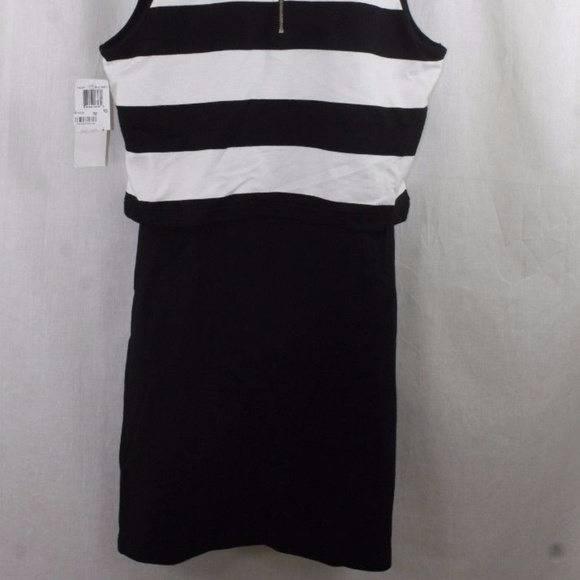 FRENCH CONNECTION BLACK WHITE A-LINE DRESS SIZE 10 - Picture 8 of 8