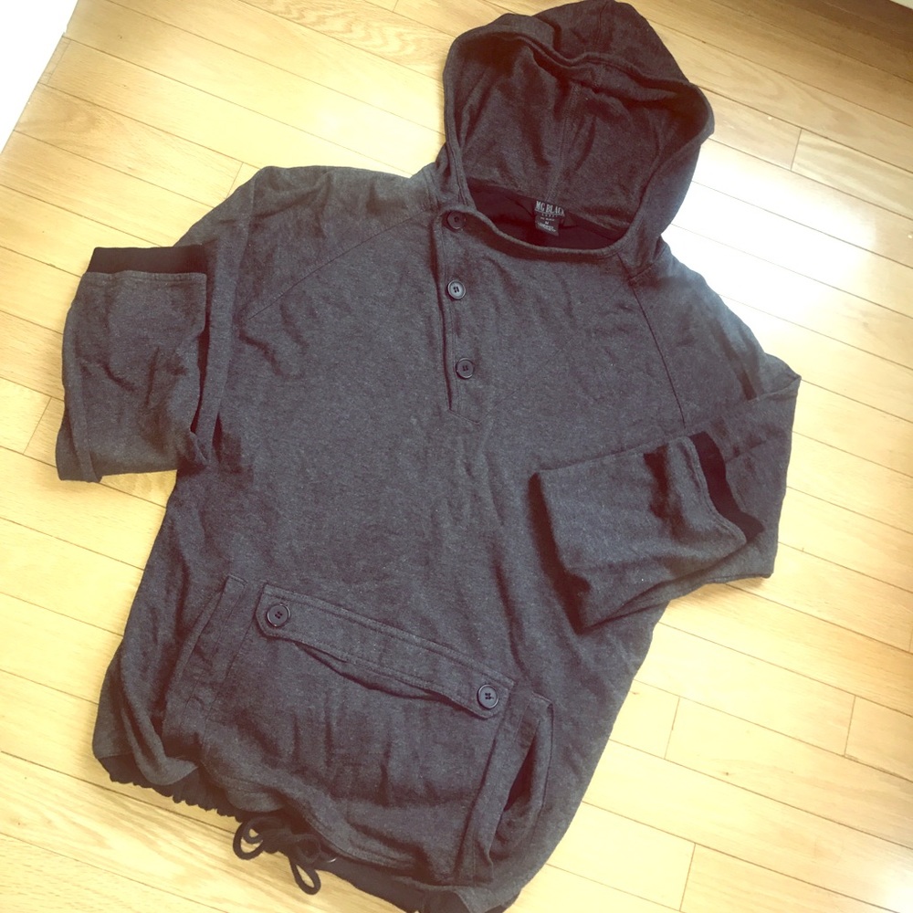 Men's MG BLACK LABEL 💯 % COTTON MED GRAY  HOODIE