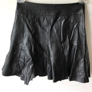 Ann Taylor Vegan Leather A-Line Skirt