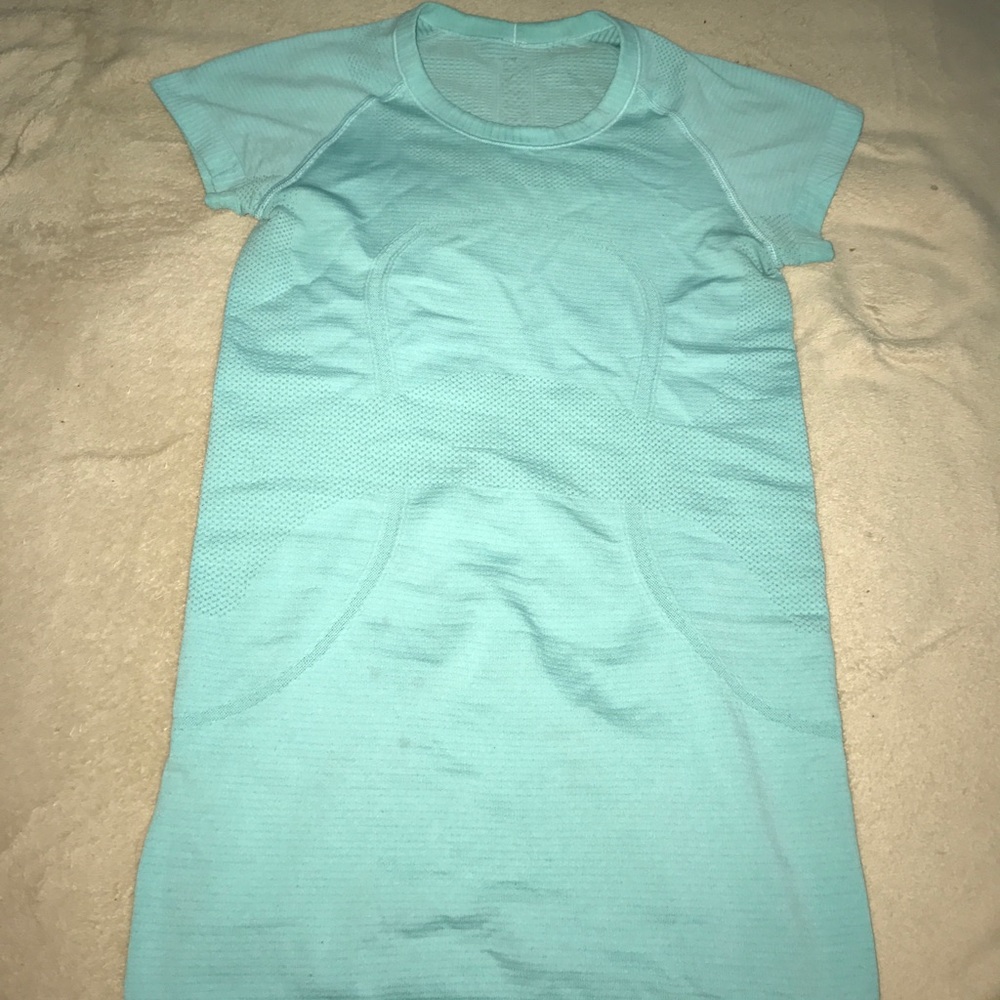 Blue lululemon t-shirt