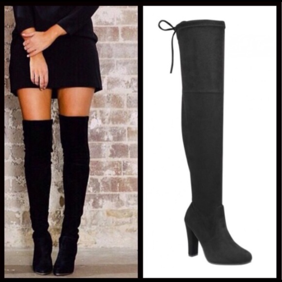 ONLY SIZE 10 LEFT‼️Vegan Suede Over knee boots - Picture 2 of 5