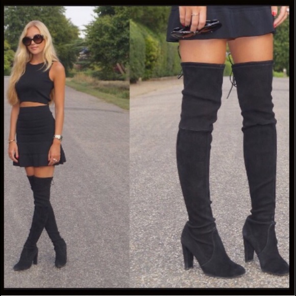 ONLY SIZE 10 LEFT‼️Vegan Suede Over knee boots - Picture 3 of 5