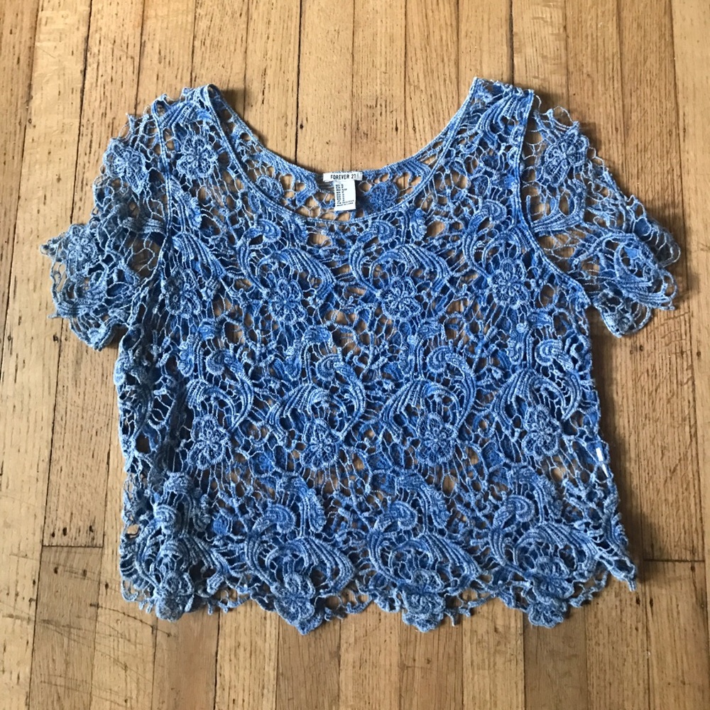Crop Top Lace Blouse