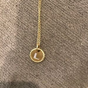 David Yurman initial necklace