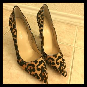 ivanka Trump Calf Hair Leopard Heels