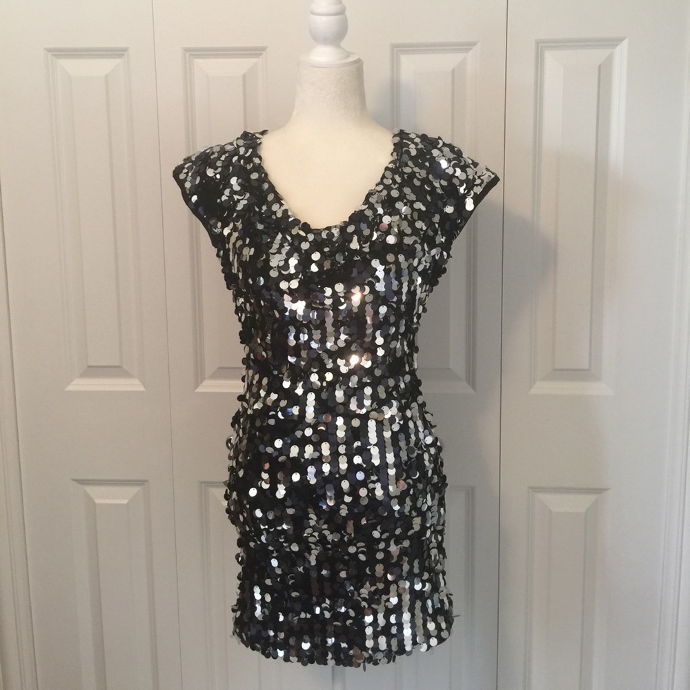 Rare Black and Silver Sequin Dress (from ASOS)