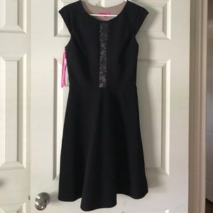 Betsey Johnson Black Lace back/front dress