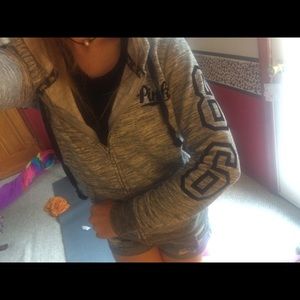 PINK zip up sweatshirt