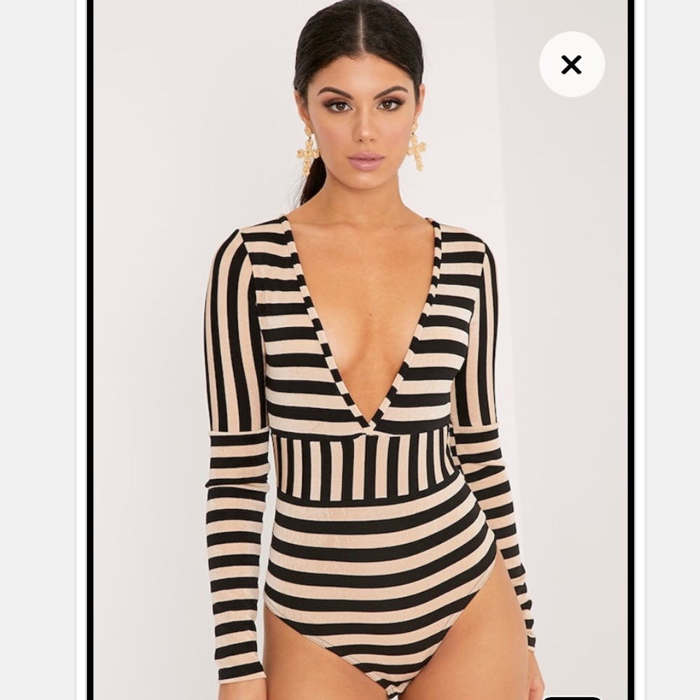 PLT Striped Bodysuit
