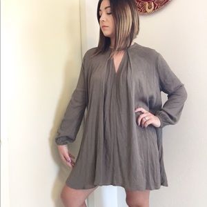 Military green Altar'd State tunic dress