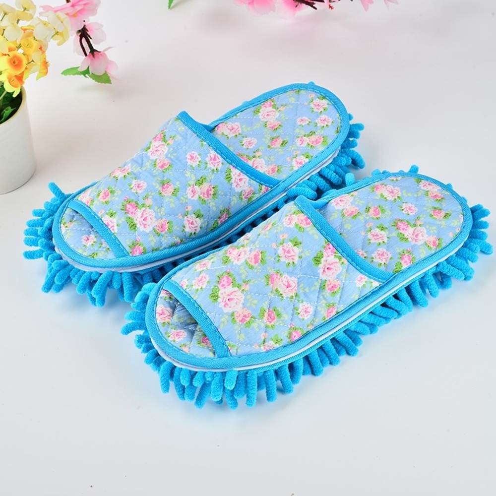 NWT Mop Slippers cleans floor as you walk WASHABLE
