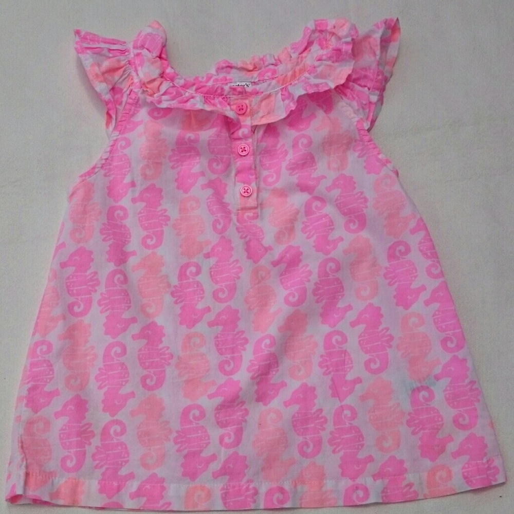 Carter's Neon Seahorse Design Top