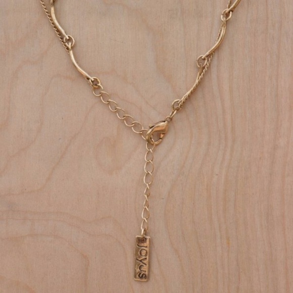 Gold Pave Half Burst Necklace - Picture 7 of 8