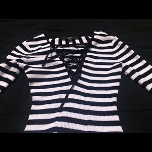 Guess lace up sweater dress