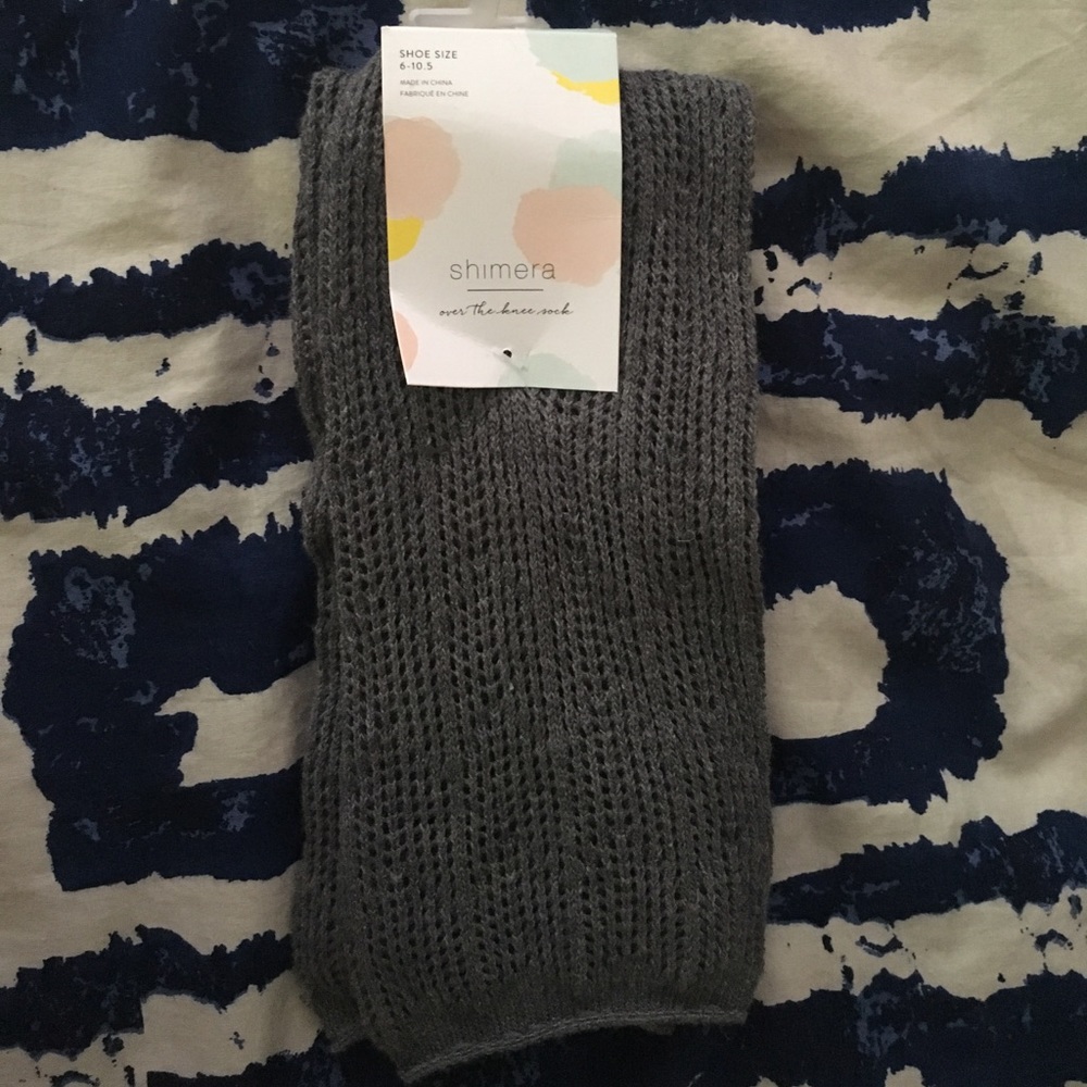 Above the knee grey sock. NWT