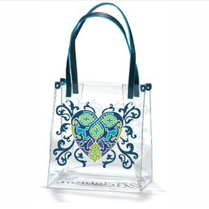 Brighton D23463 Summer Hearts Clear/Blue Tote Bag