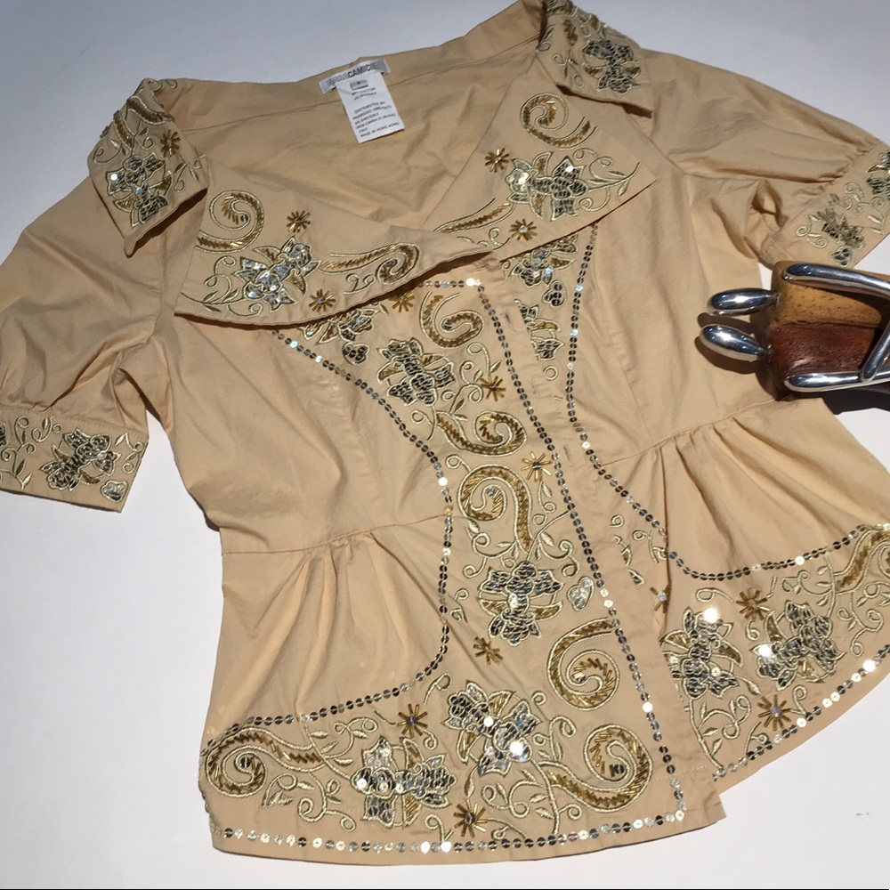 Italian Naracamicie Button Down Blouse Size 1 - image 1