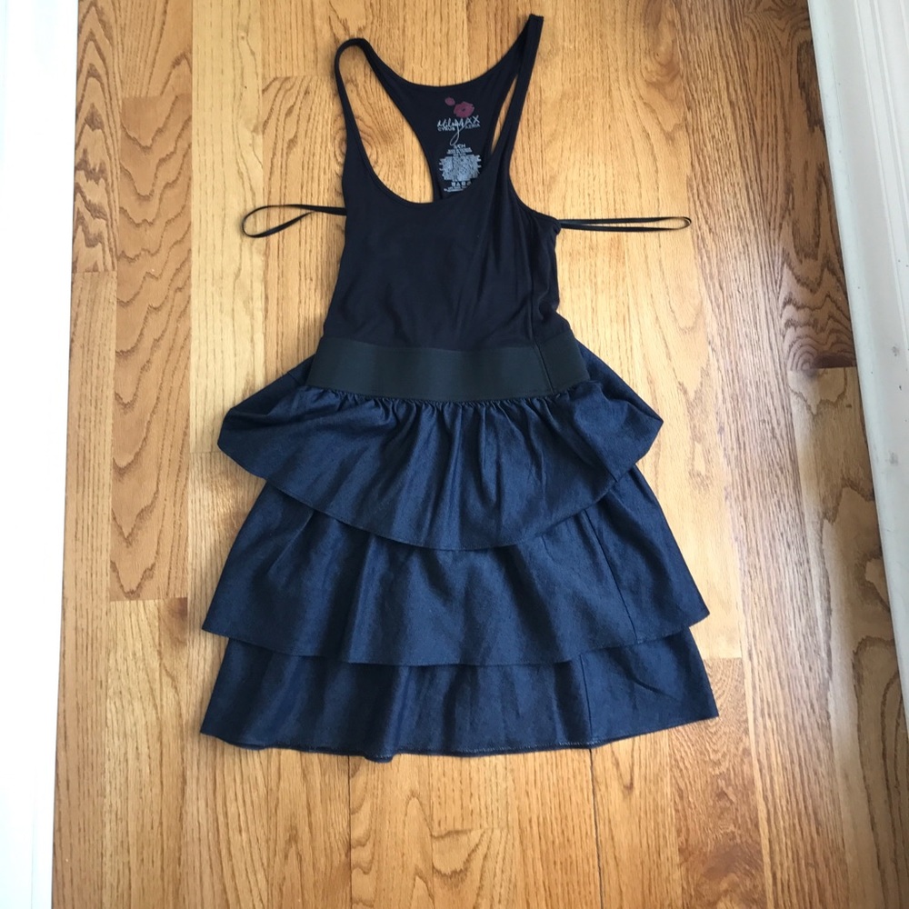 Fit and flare dress with jean flare