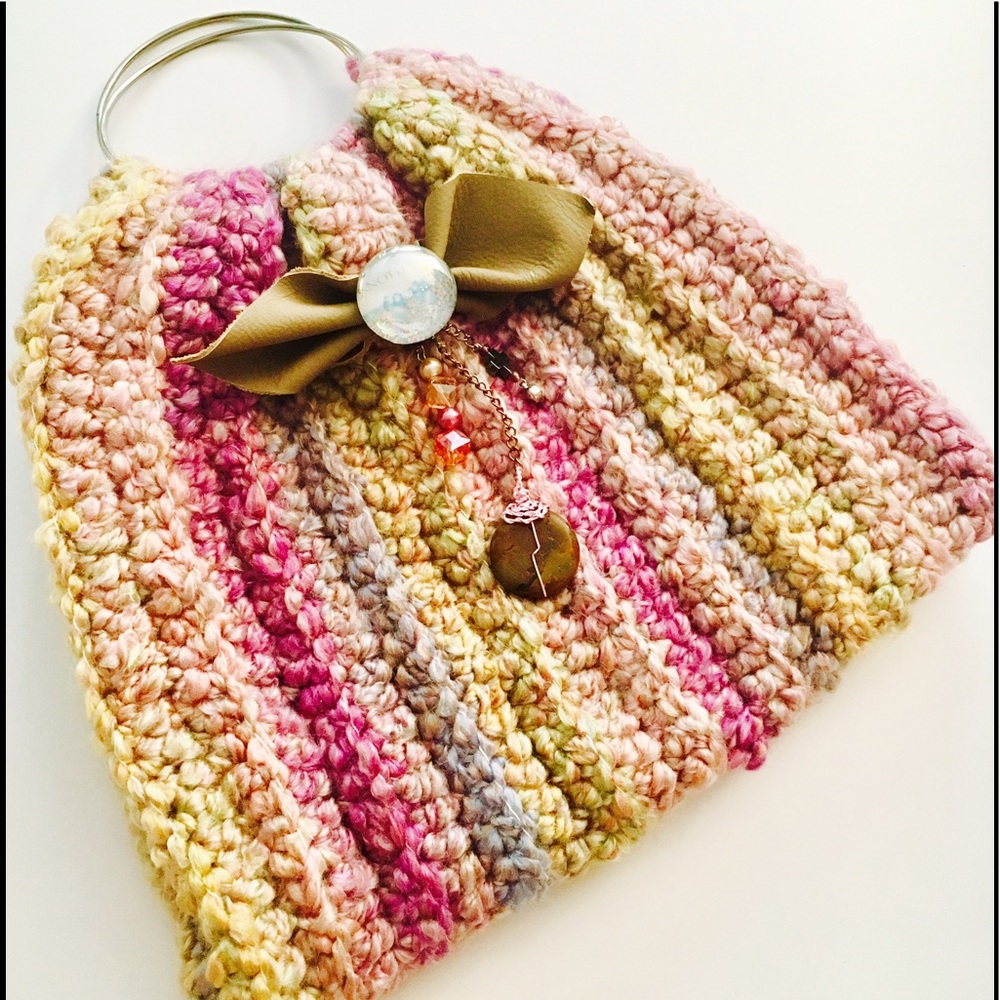 Rainbow Crochet Handbag