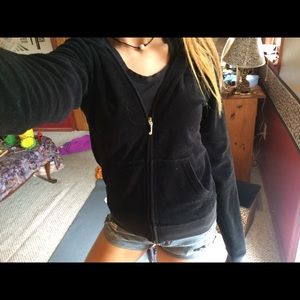 JUICY COUTURE black zip up hoodie