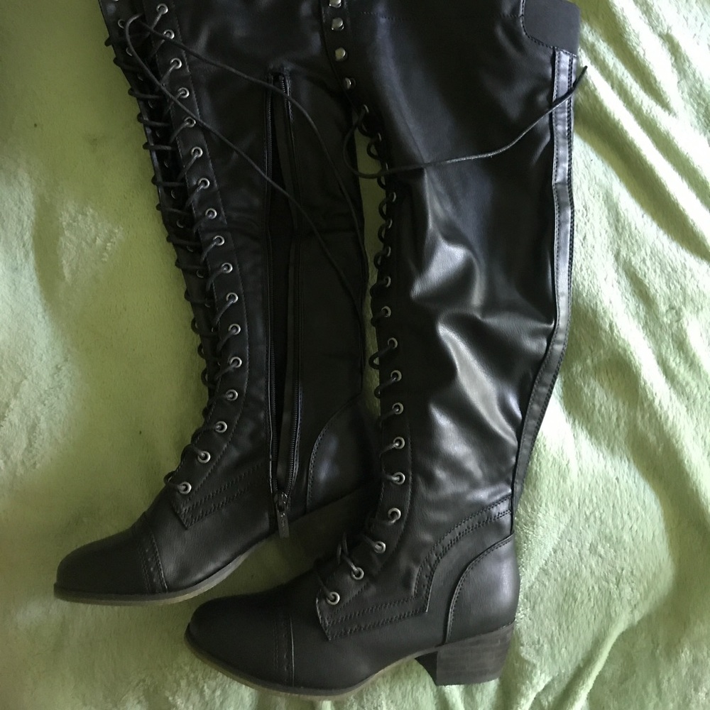 Tall black boots