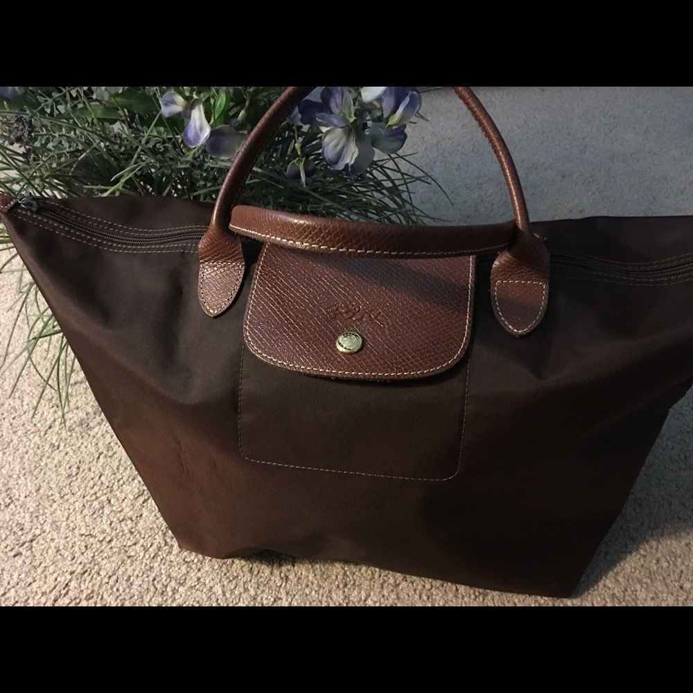 Longchamp Le Pliage Medium Brown Tote