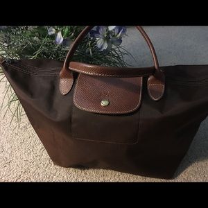 Longchamp Le Pliage Medium Brown Tote