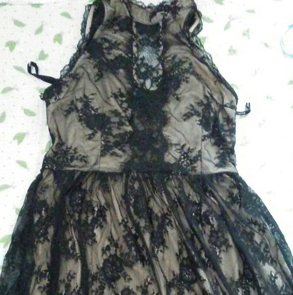 New romantic black lace dress