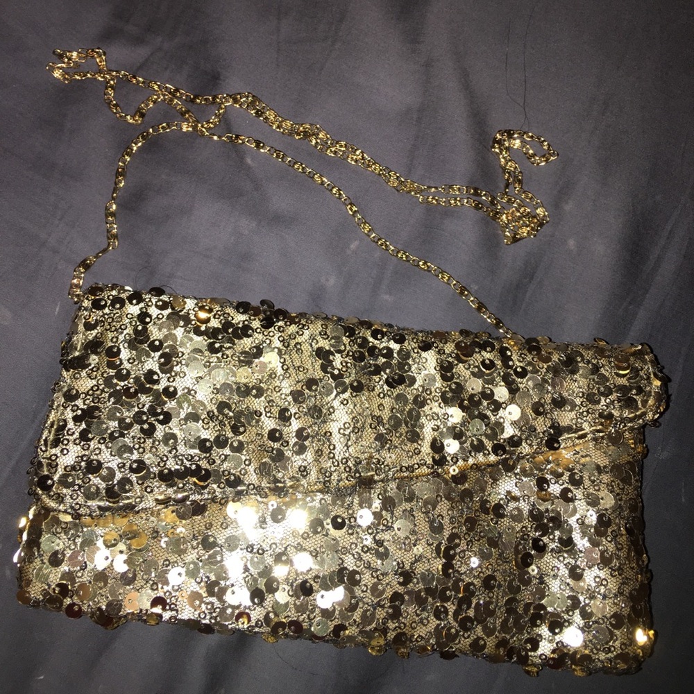 BRAND NEW gold clutch