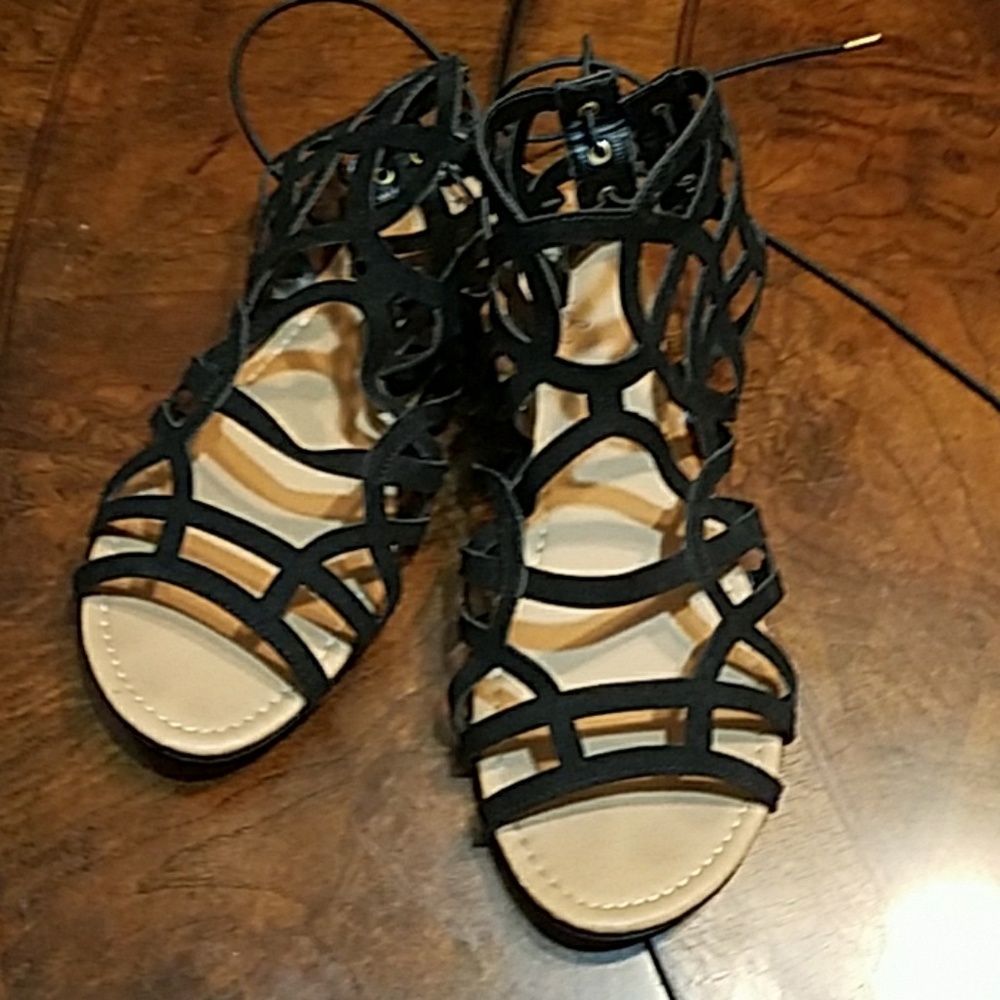 Black Ankle Length  Sandals