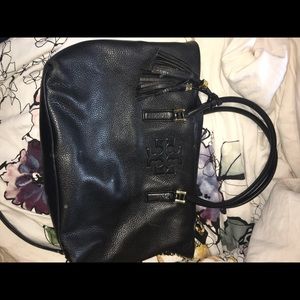 Tory Burch black leather tote
