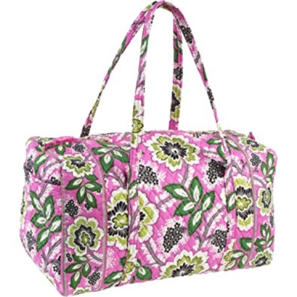 Vera Bradley Priscilla Pink Travel Duffel - Picture 2 of 4