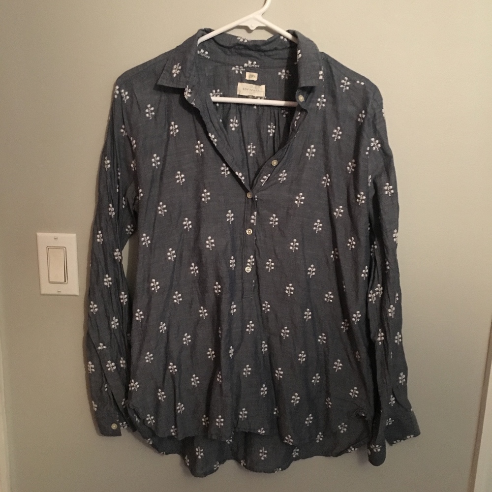 Loft Half Buttoned Shirt