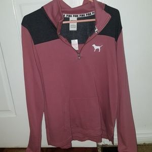 Pink half zip sweater