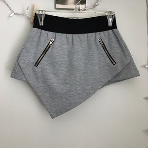 Grey Foldover Skort