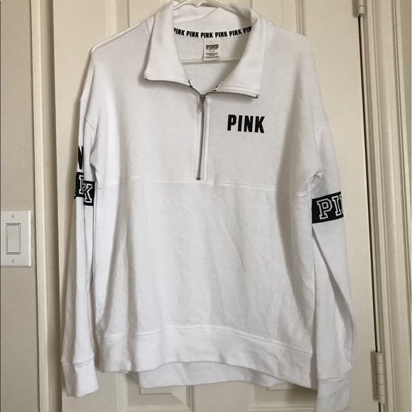 PINK Victoria's Secret Tops - VS White PINK Sweat shirt