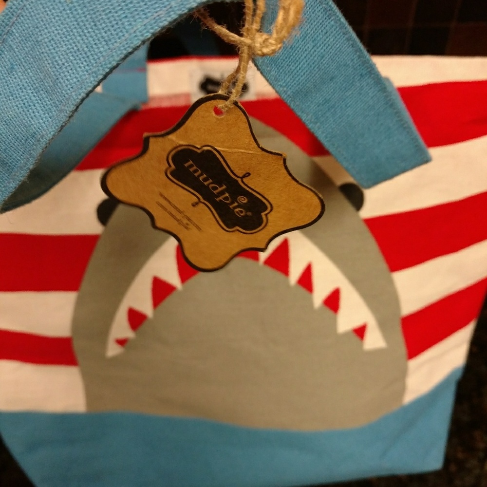 BNWT Little boy Shark mud pie beach bag