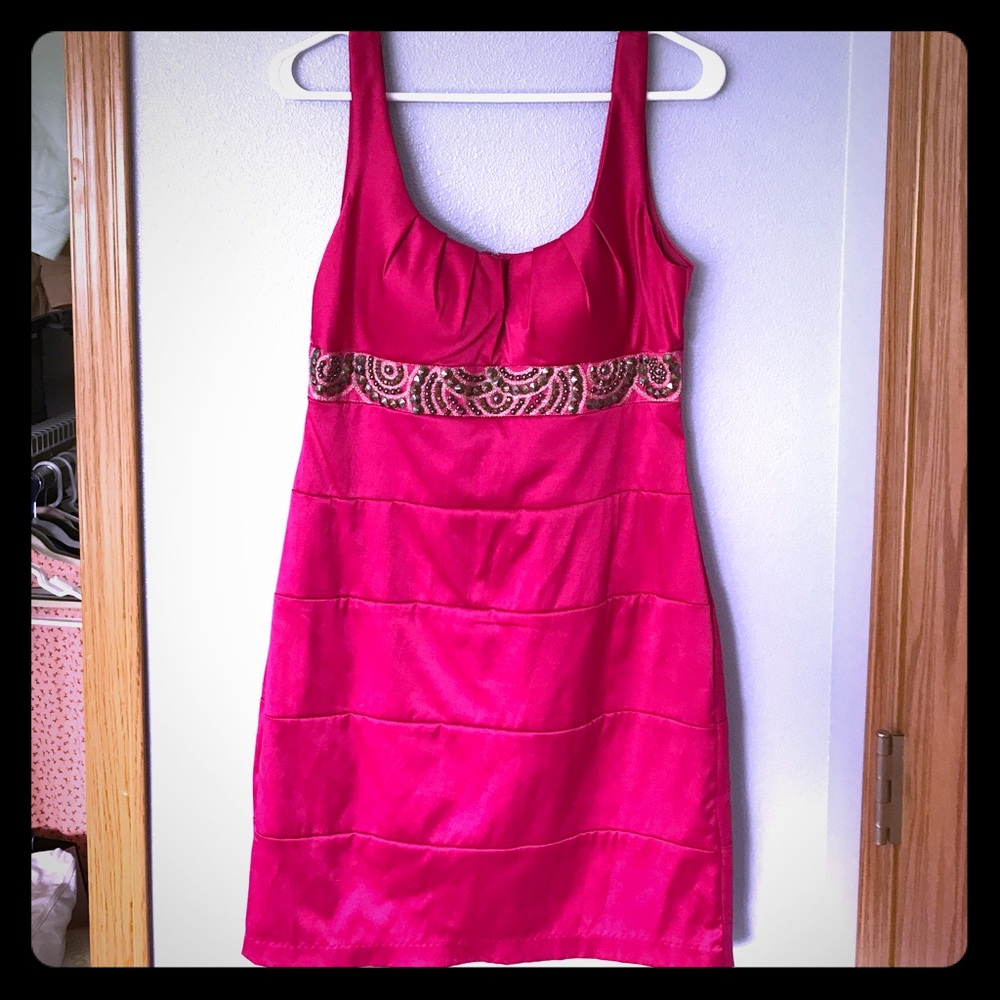 Hot pink hourglass dress