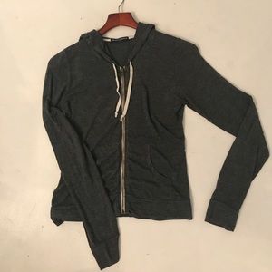 Dark grey brandy Melville zip up hoody.