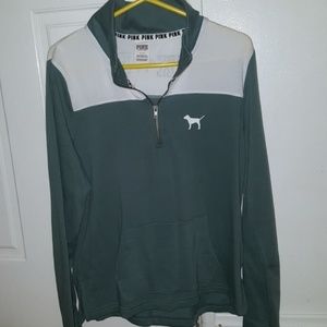 Pink half zip sweater