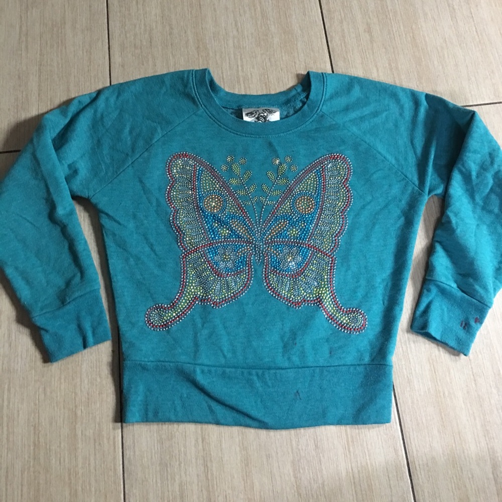 Girls sweatshirt with butterfly
