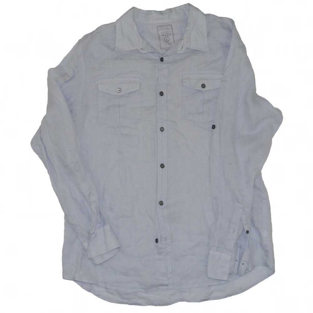 CK canvas summer button up